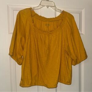 LOFT Golden Yellow Blouse
